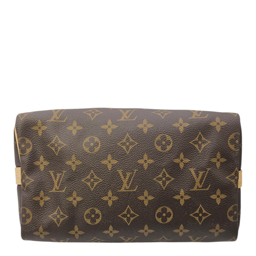 Speedy Bandouliere Brown Top Handle Bag in Monogram Coated Canvas Gold hardware