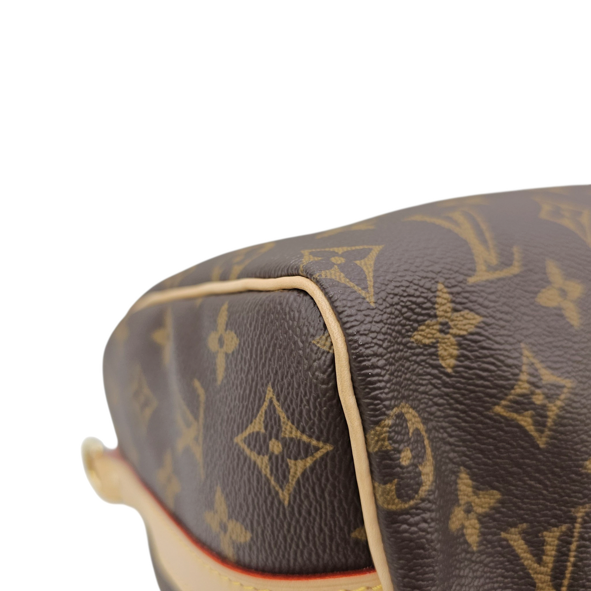 Speedy Bandouliere Brown Top Handle Bag in Monogram Coated Canvas Gold hardware