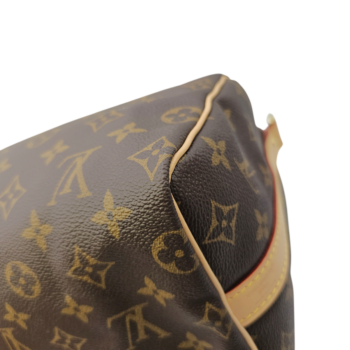 Speedy Bandouliere Brown Top Handle Bag in Monogram Coated Canvas Gold hardware