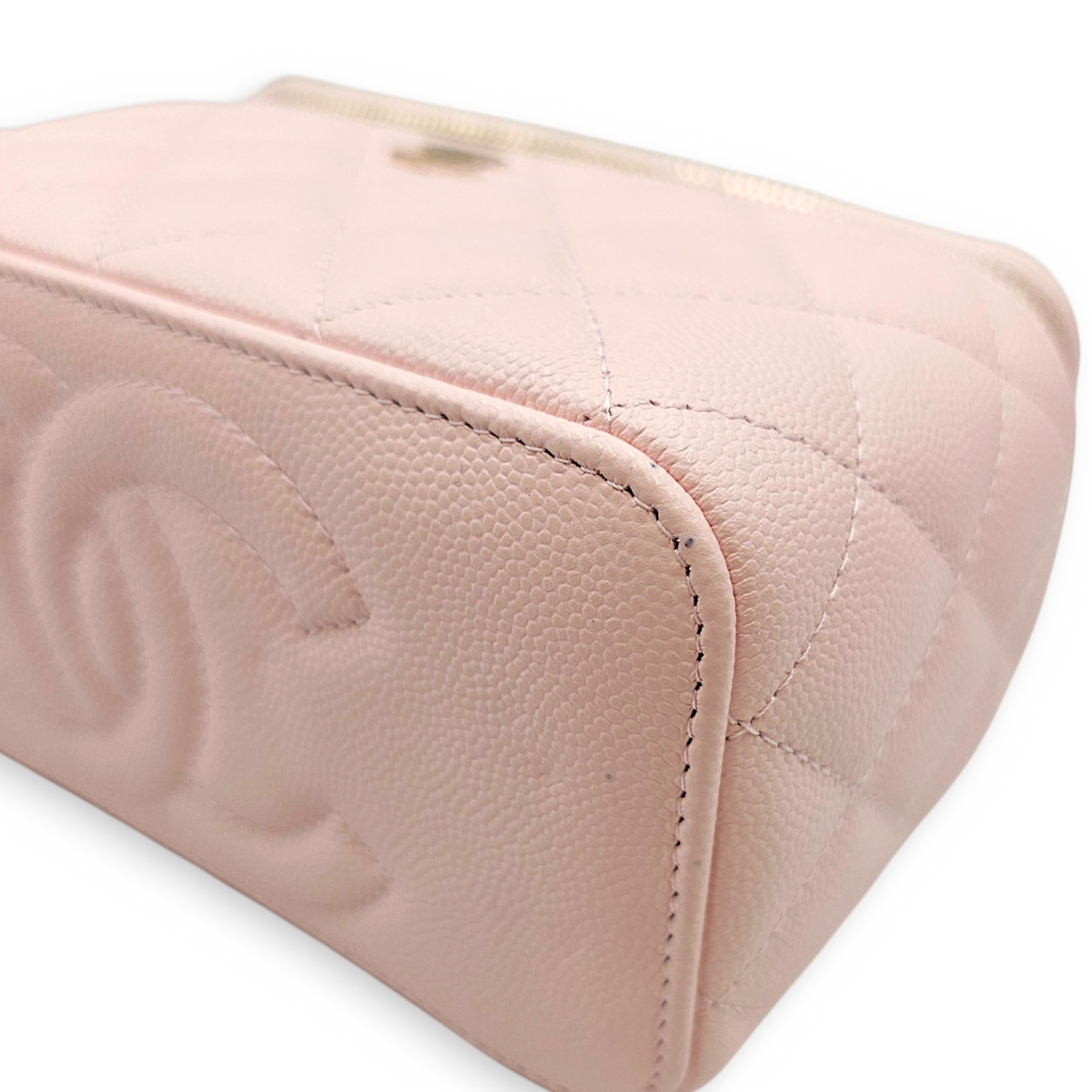 Vanity Pink Crossbody Bag in Caviar Leather Light Gold hardware