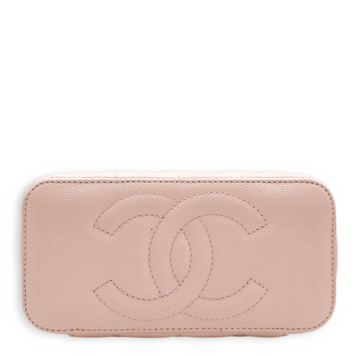 Vanity Pink Crossbody Bag in Caviar Leather Light Gold hardware
