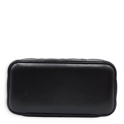 Vanity Case Black Crossbody Bag in Lambskin Light Gold hardware