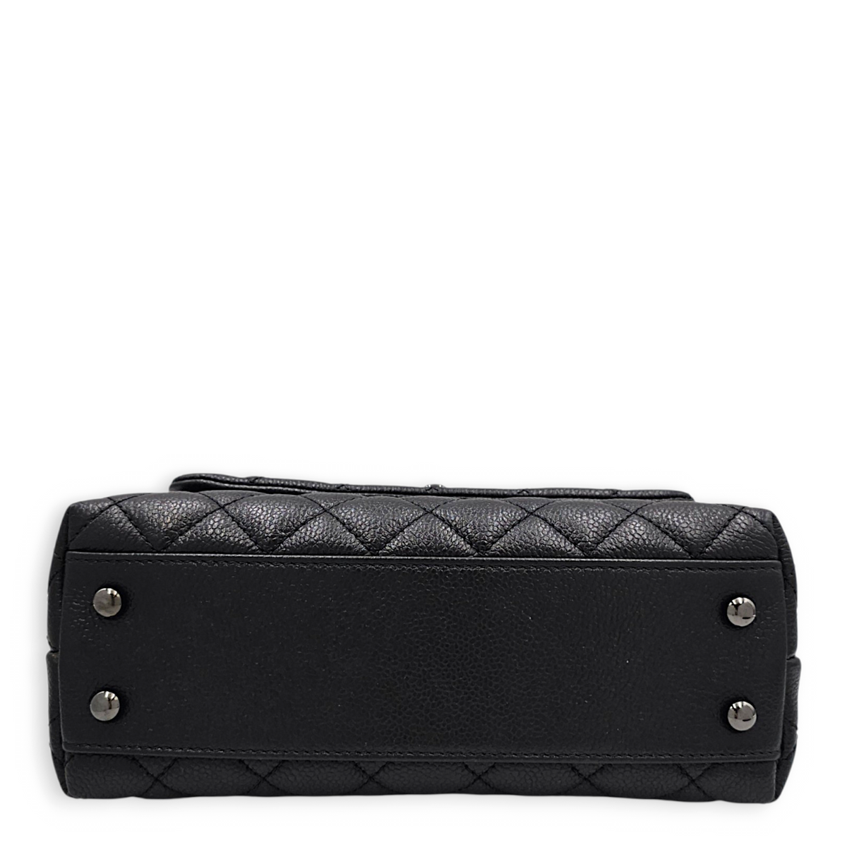 Coco Handle  Small Black Top Handle Bag in Caviar Leather So Black  hardware