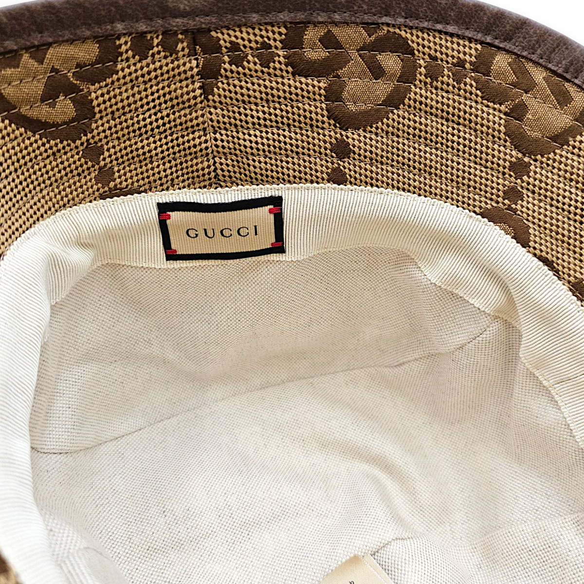 GG 58cm Beige Hat in Jacquard