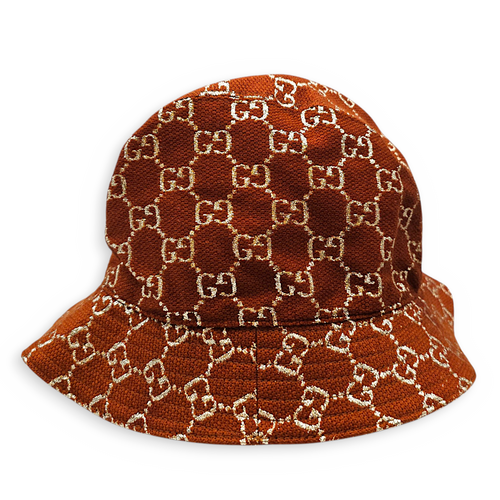GG 58cm Brown Hat in Jacquard