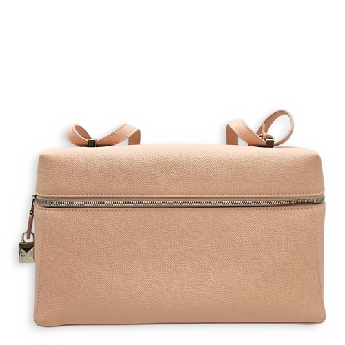 Extra Pocket  L27 Pink Crossbody Bag in Calfskin Silver hardware