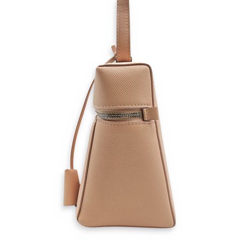 Extra Pocket  L27 Pink Crossbody Bag in Calfskin Silver hardware