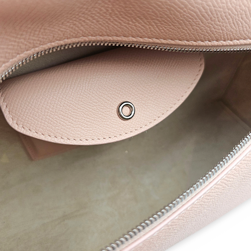 Extra Pocket  L27 Pink Crossbody Bag in Calfskin Silver hardware