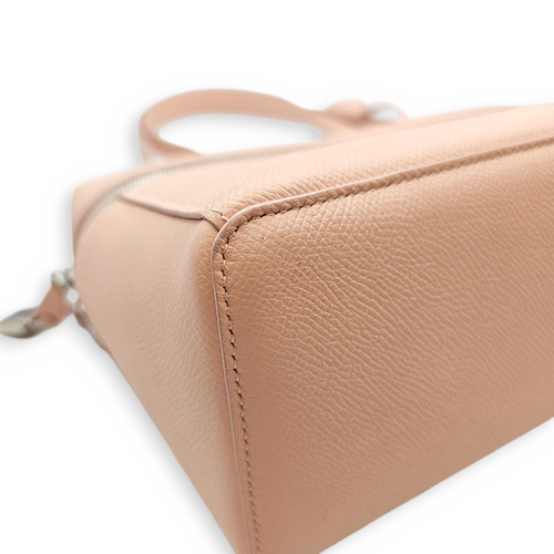 Extra Pocket  L27 Pink Crossbody Bag in Calfskin Silver hardware