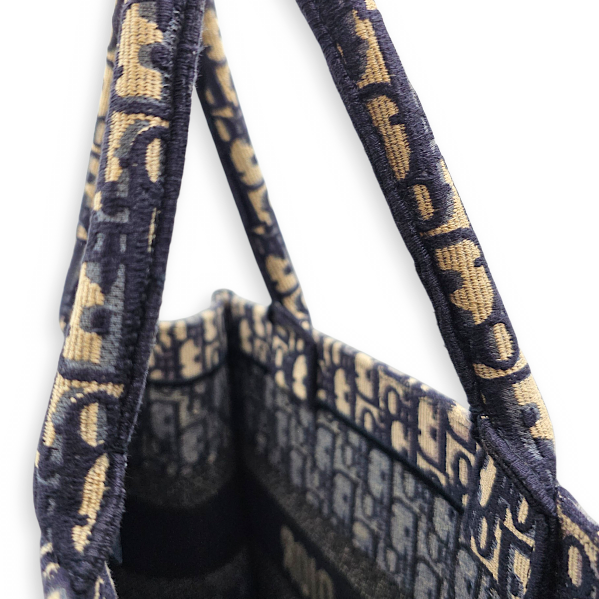 Book Tote 37 Blue Tote Bag in Jacquard