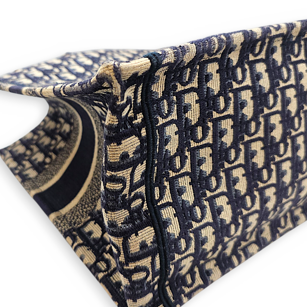 Book Tote 37 Blue Tote Bag in Jacquard