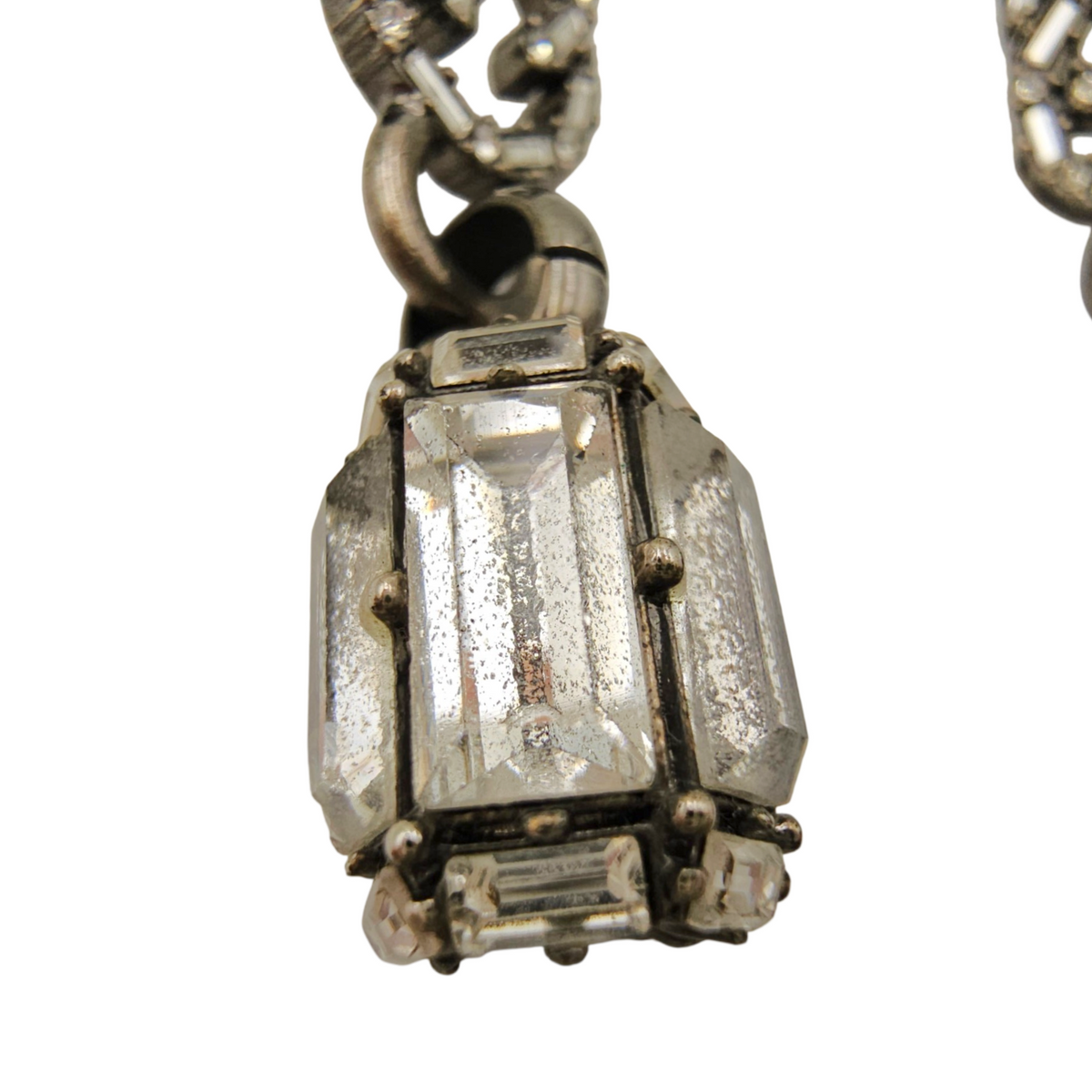 GG Marmont Crystal Drop Silver Earrings Silver hardware