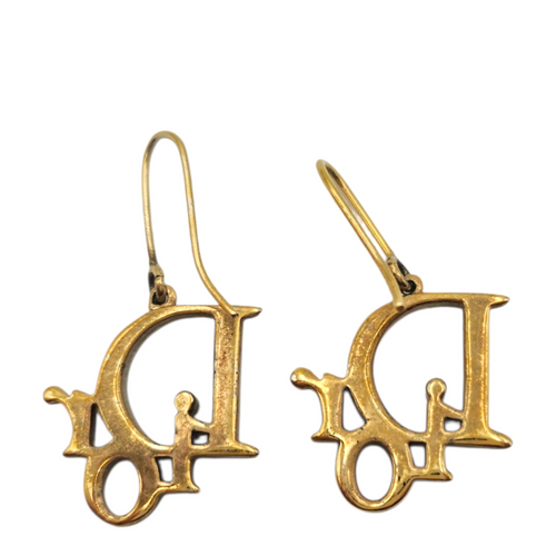 Dior Logo  Gold Earrings Gold hardware