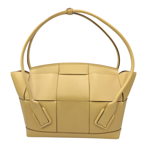 Arco  Beige Tote Bag in Calfskin Gold hardware