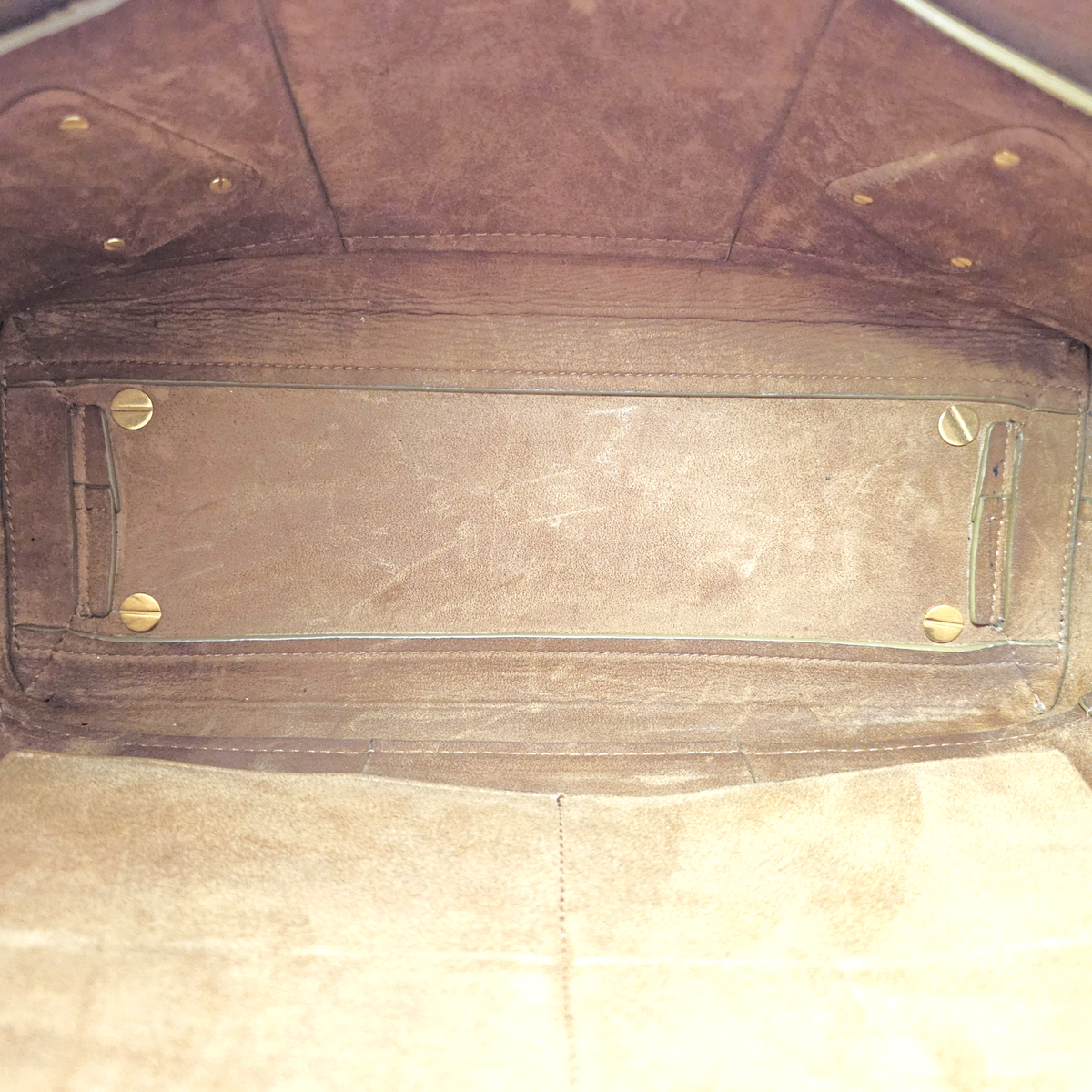 Arco  Beige Tote Bag in Calfskin Gold hardware