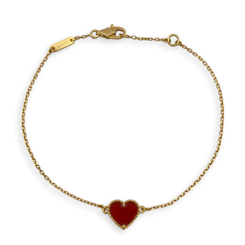 Sweet Heart bracelet Red Bracelet in Carnelian Rose Gold hardware