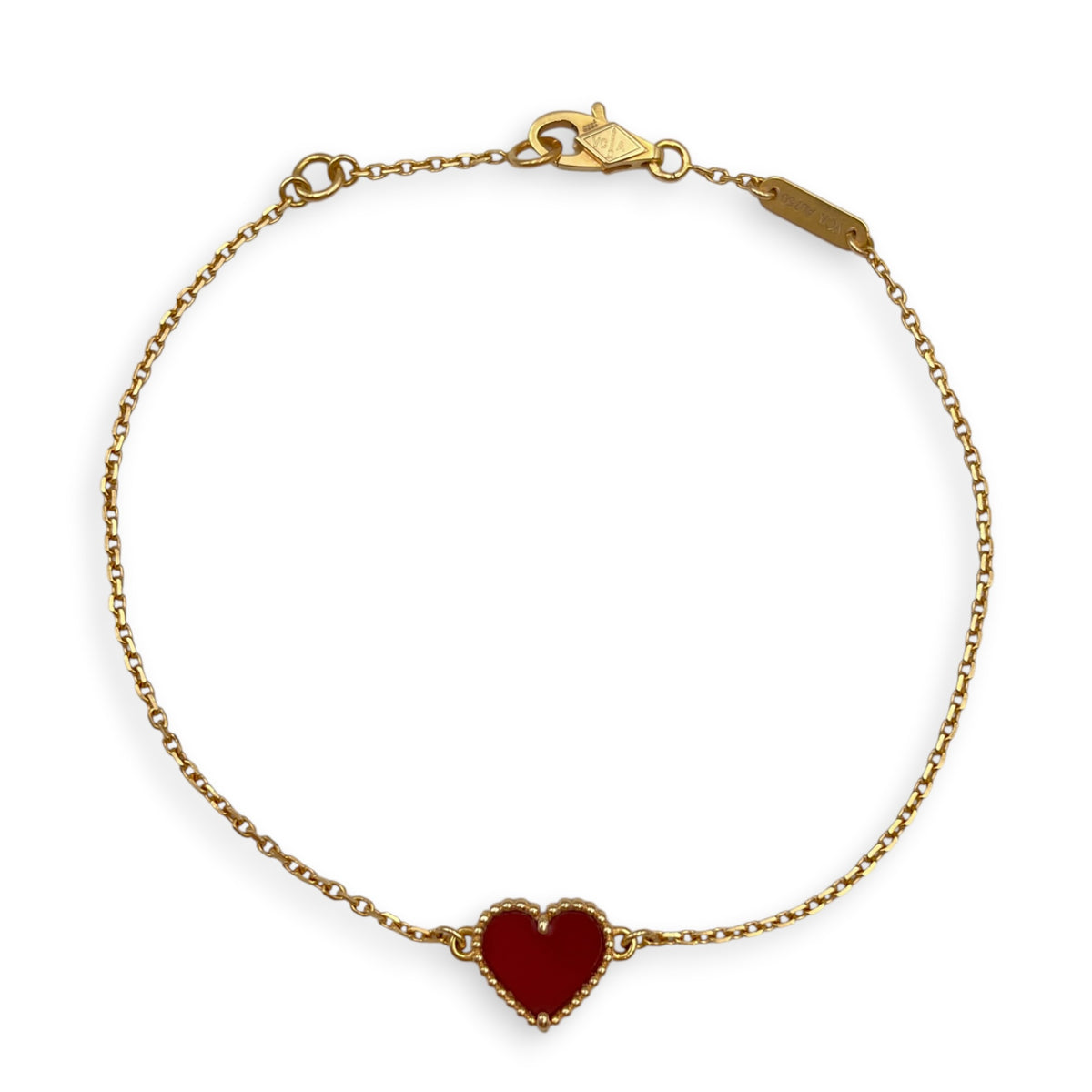 Sweet Heart bracelet Red Bracelet in Carnelian Rose Gold hardware