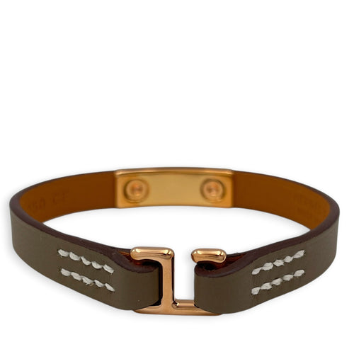 Rivale Mini Bracelet. Sz: T2 Etoupe Bracelet in Swift Rose Gold hardware