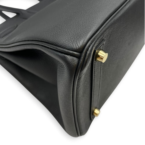 Birkin 30 Noir in Epsom Gold hardware
