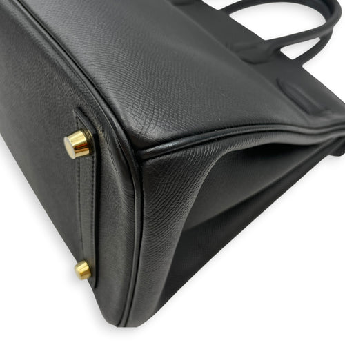 Birkin 30 Noir in Epsom Gold hardware