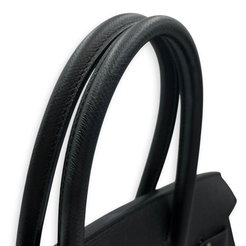 Birkin 30 Noir in Epsom Gold hardware
