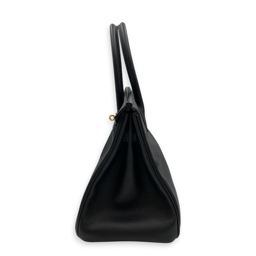 Birkin 30 Noir in Epsom Gold hardware