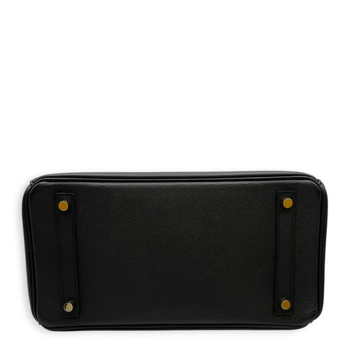 Birkin 30 Noir in Epsom Gold hardware