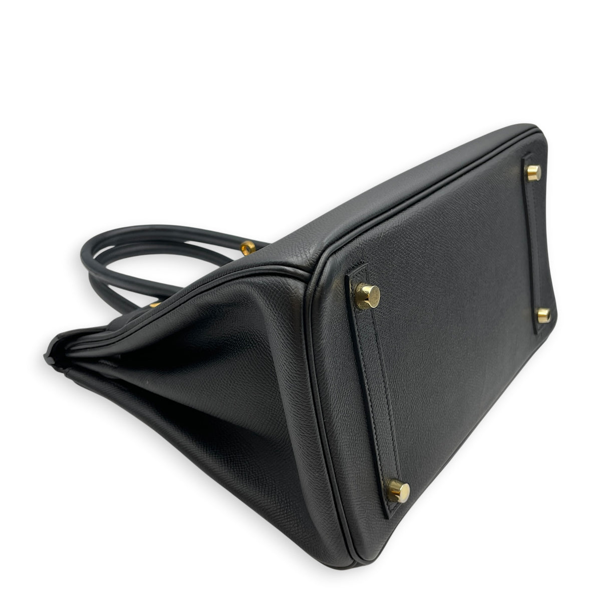 Birkin 30 Noir in Epsom Gold hardware