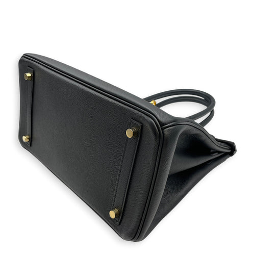 Birkin 30 Noir in Epsom Gold hardware