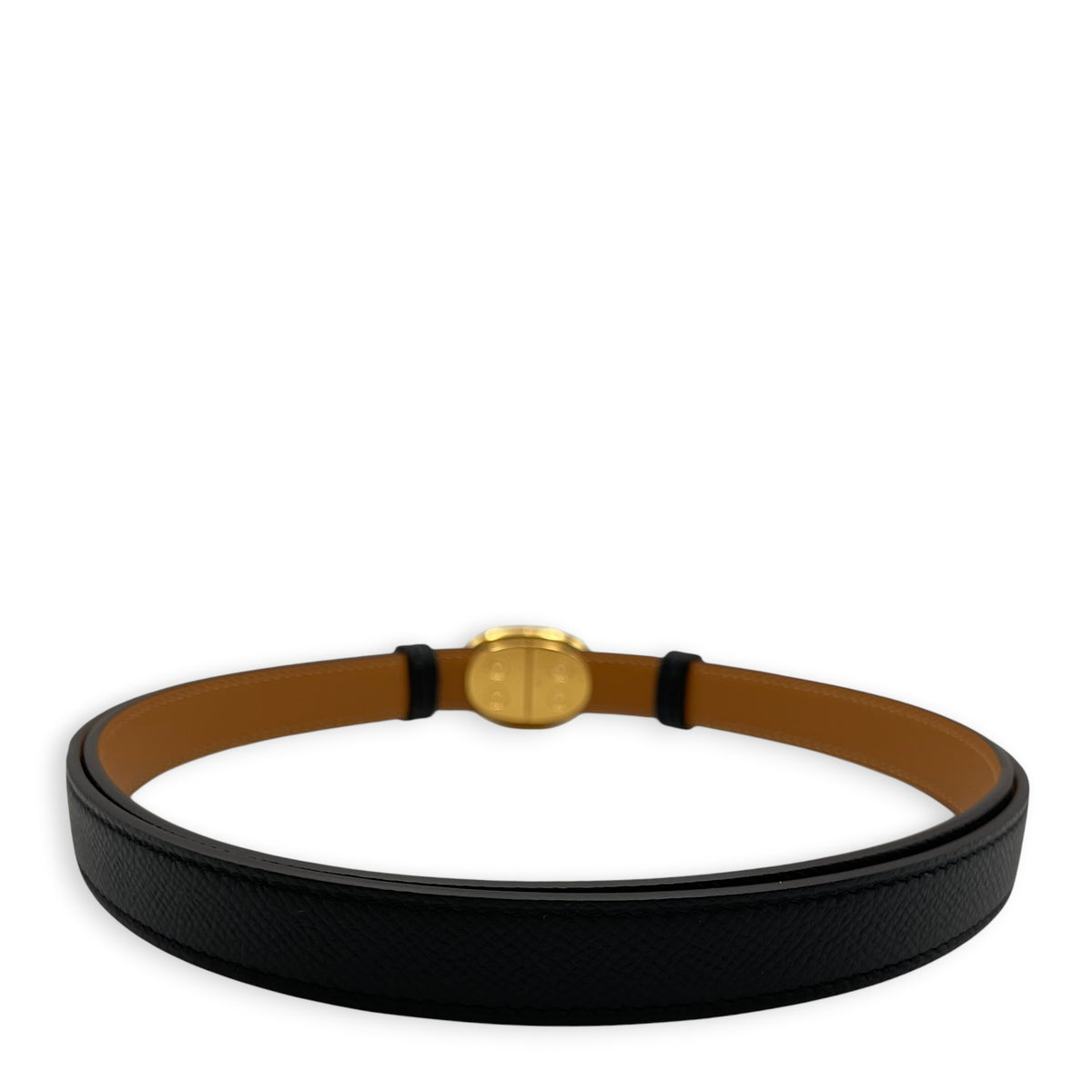 Thalassa 18 Belt Noir Belt in Epsom Gold hardware