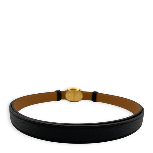 Thalassa 18 Belt Noir Belt in Epsom Gold hardware