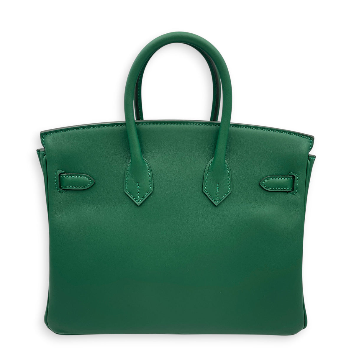 Birkin 25 Vert Moyen in Swift Palladium hardware