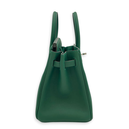 Birkin 25 Vert Moyen in Swift Palladium hardware