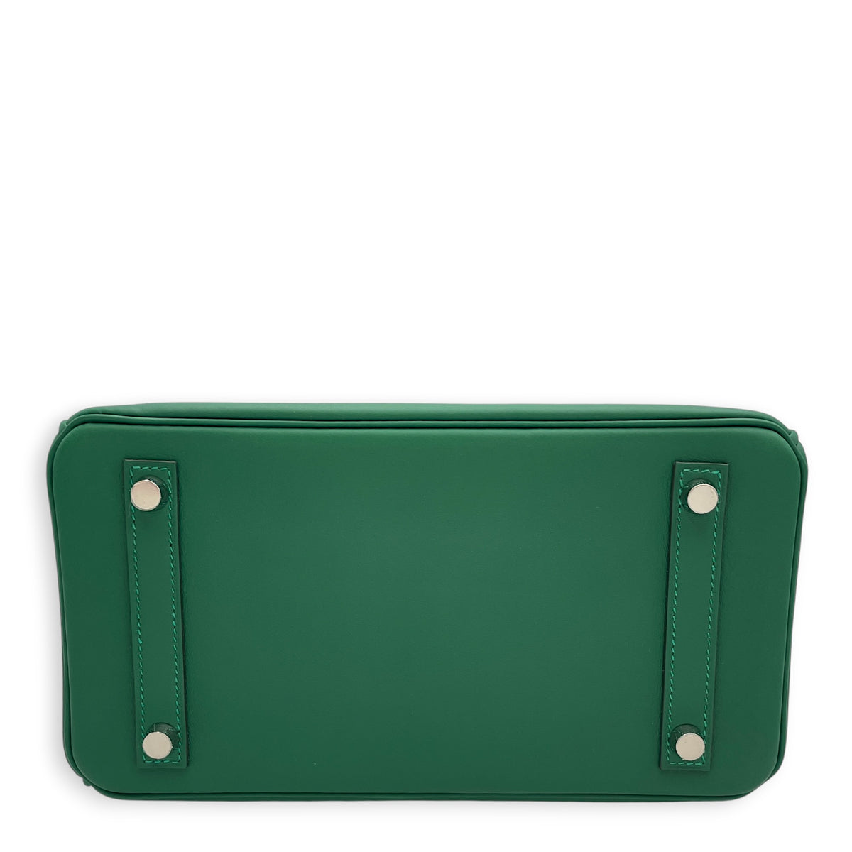 Birkin 25 Vert Moyen in Swift Palladium hardware