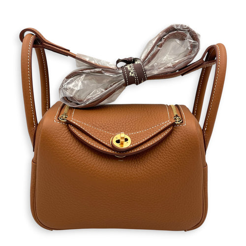 Lindy II Mini Gold in Clemence Gold hardware
