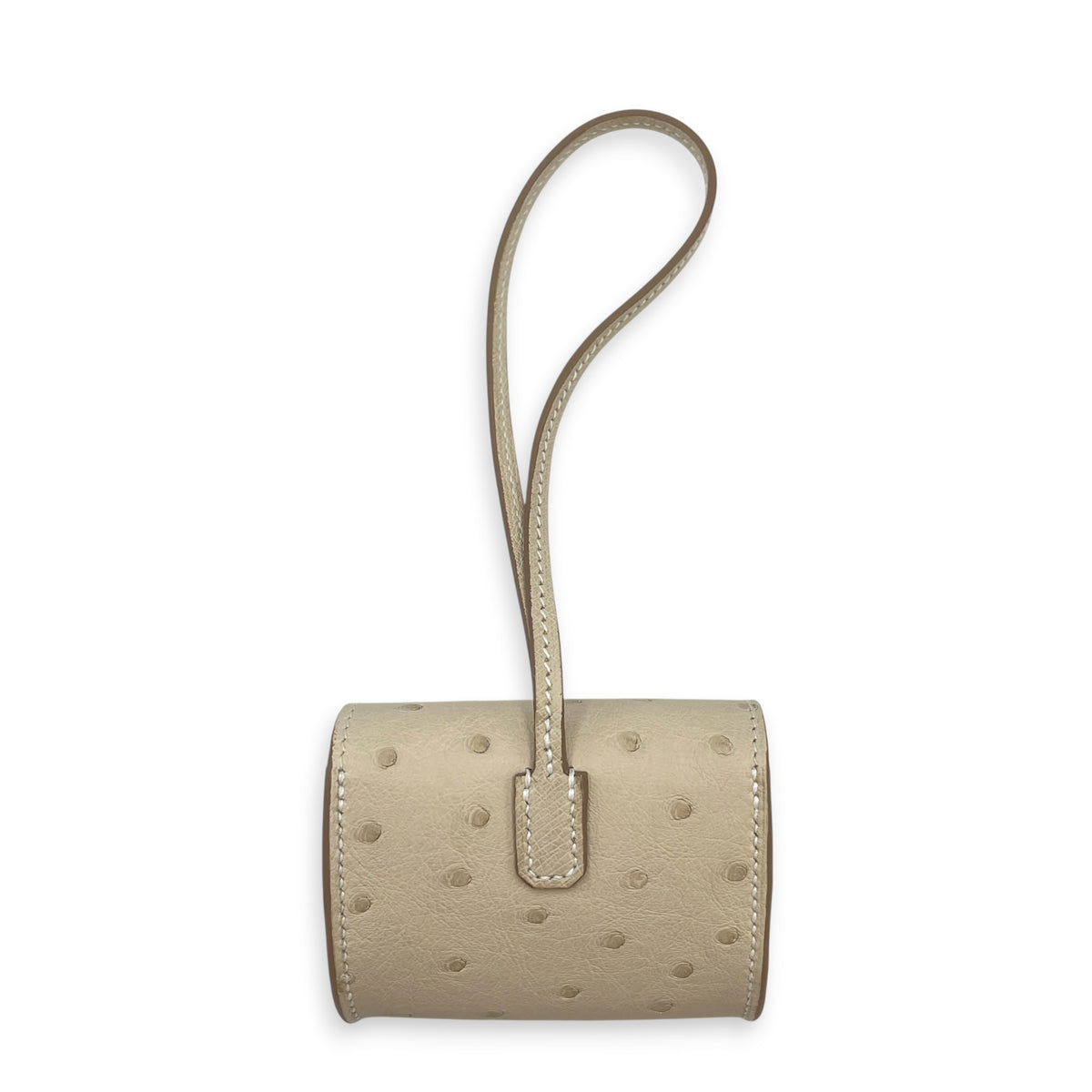Kelly Festival Charm  Craie Bag Accessory in Ostrich Gold hardware