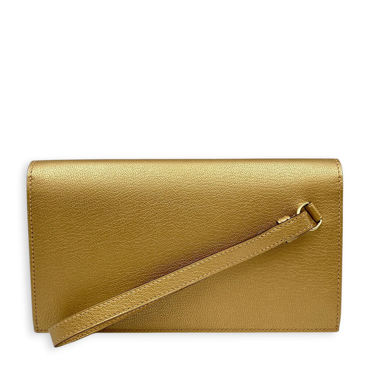 Kelly Pocket Dore Long Wallet in Chevre Chamkilight Permabrass hardware