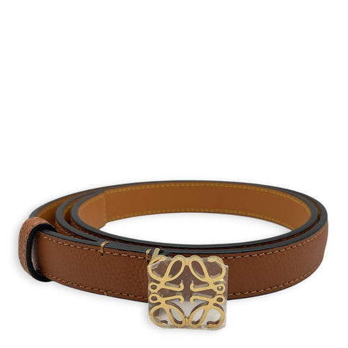 Anagram 80cm Tan Belt in Calfskin Gold hardware