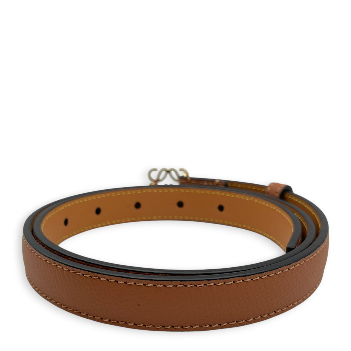 Anagram 80cm Tan Belt in Calfskin Gold hardware