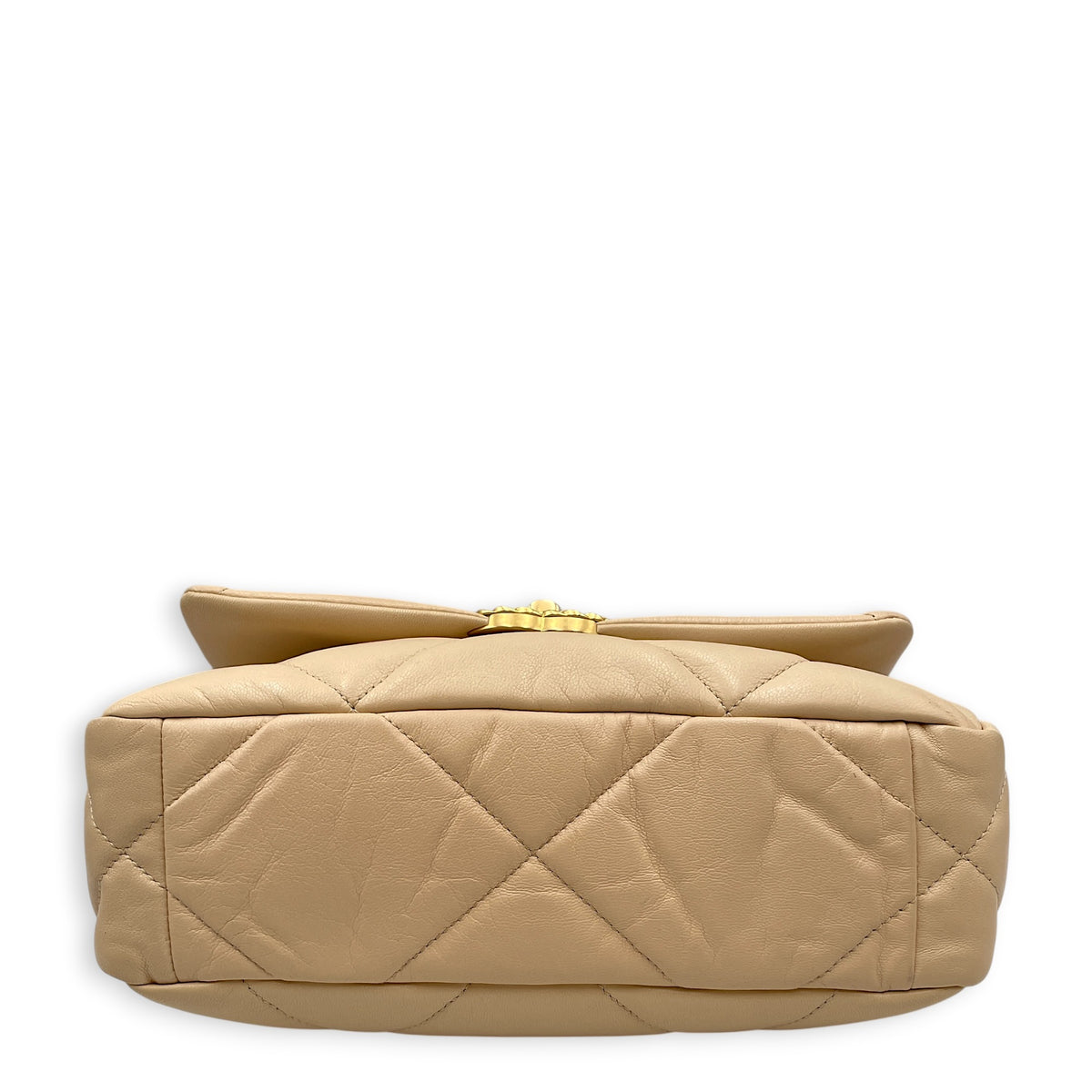 C19 25 Beige Shoulder Bag in Goat Leather Mixed hardware