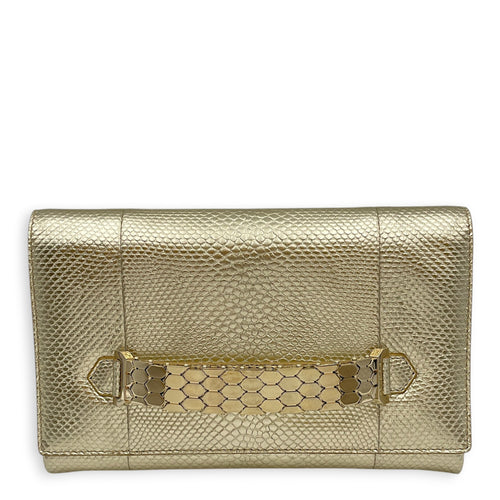 Cocktail  Gold Clutch in Nappa Leather Light Gold hardware