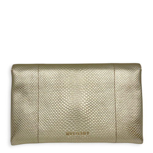 Cocktail  Gold Clutch in Nappa Leather Light Gold hardware