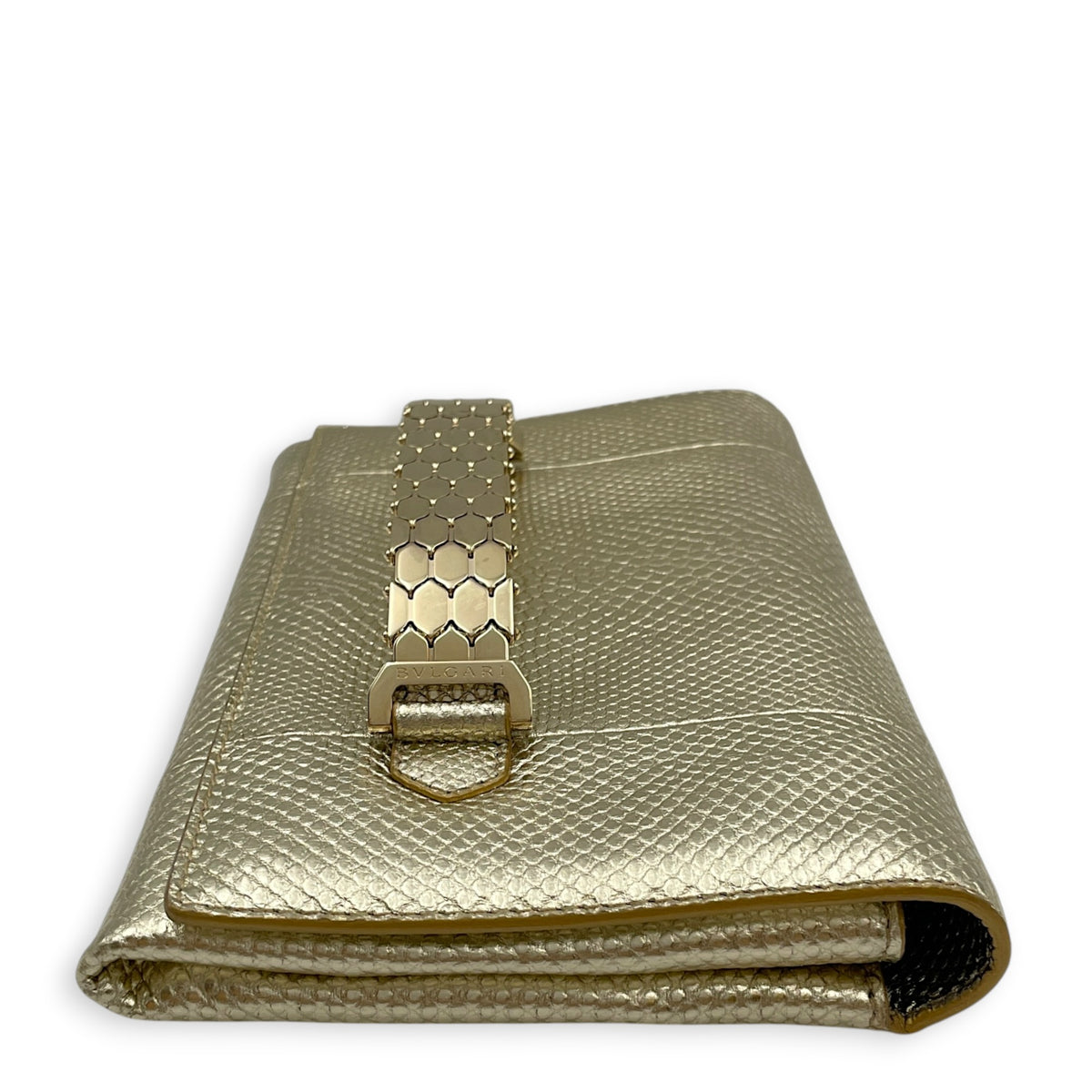 Cocktail  Gold Clutch in Nappa Leather Light Gold hardware