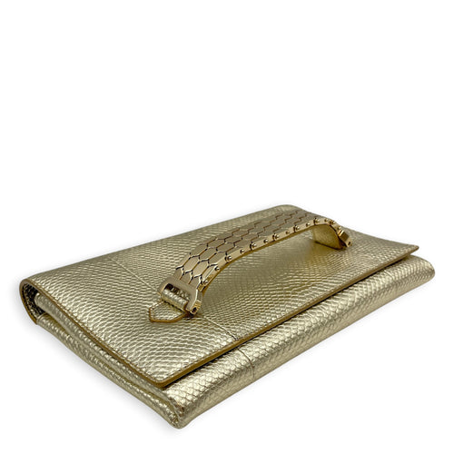 Cocktail  Gold Clutch in Nappa Leather Light Gold hardware