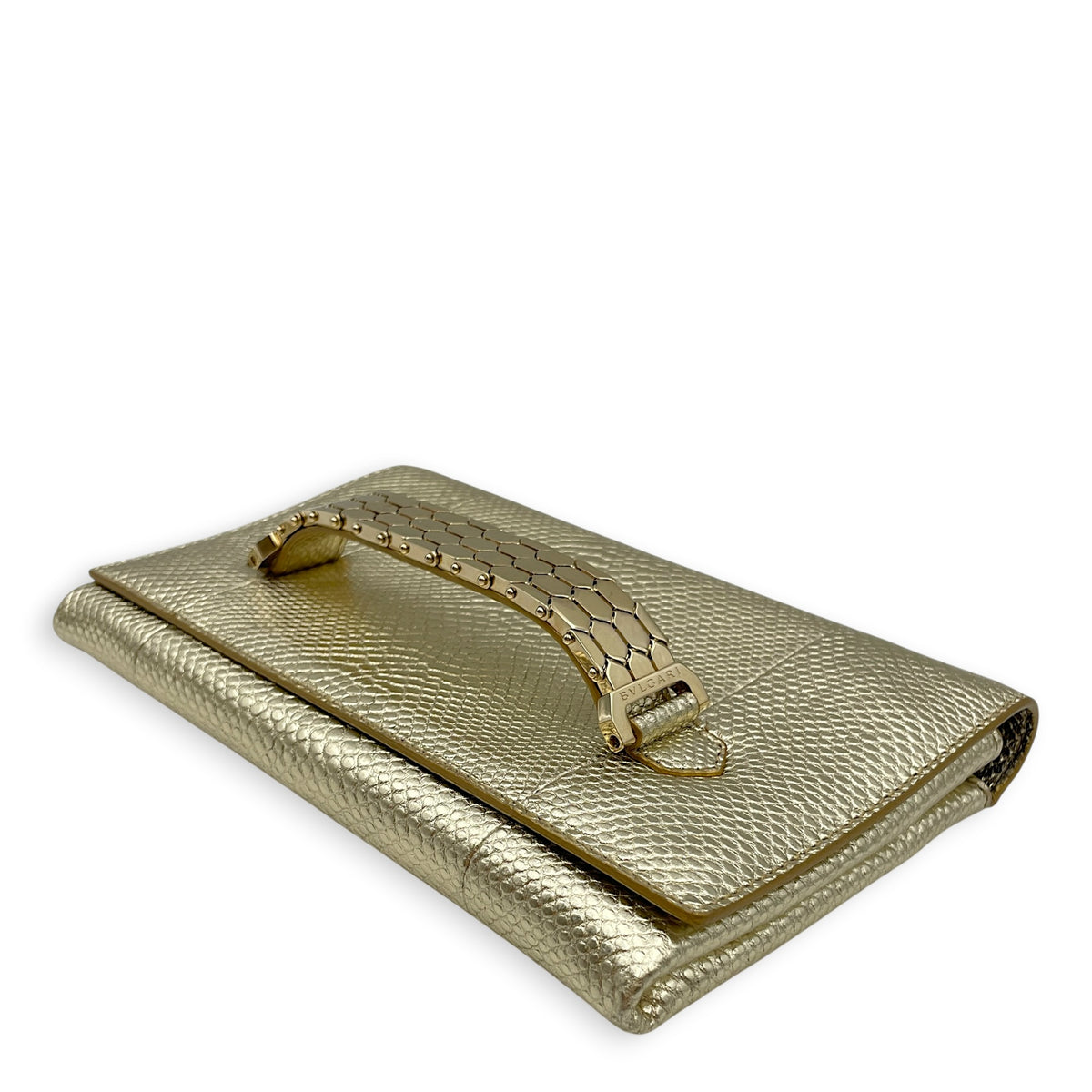 Cocktail  Gold Clutch in Nappa Leather Light Gold hardware