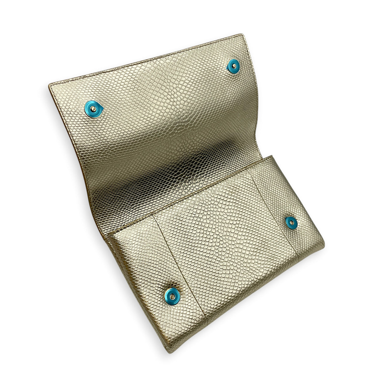 Cocktail  Gold Clutch in Nappa Leather Light Gold hardware