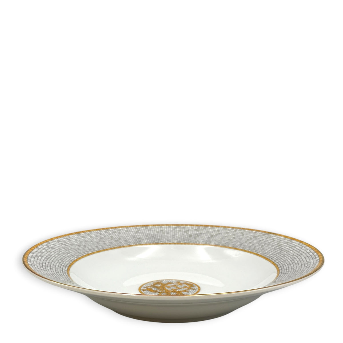 Mosaique Au 24 Gold Round Deep Platter  Porcelaine