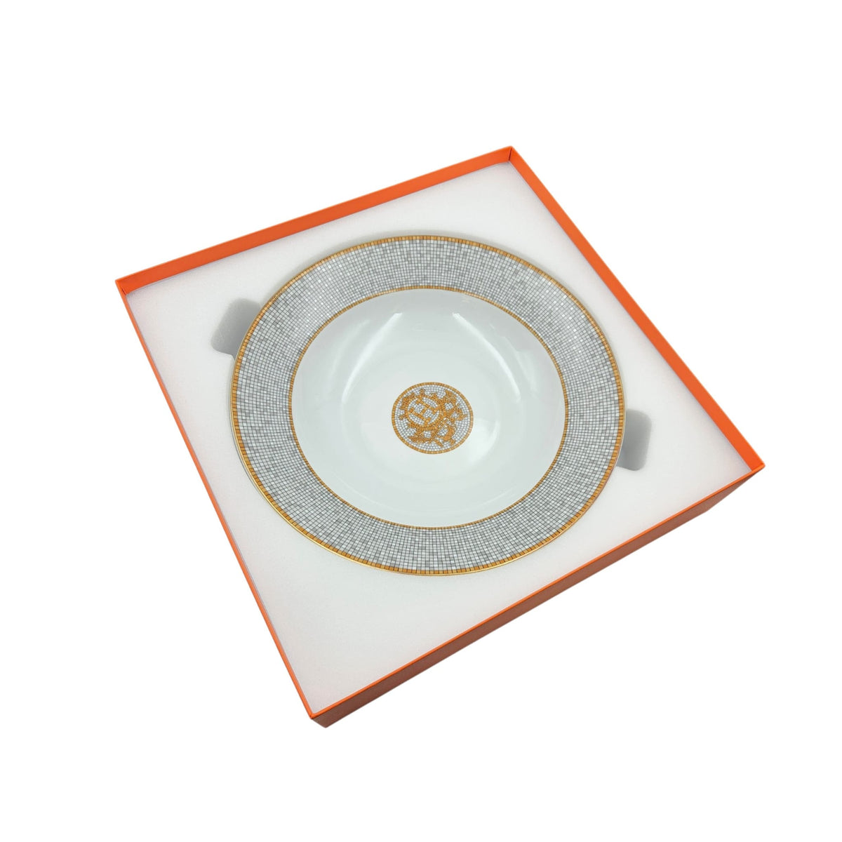 Mosaique Au 24 Gold Round Deep Platter  Porcelaine