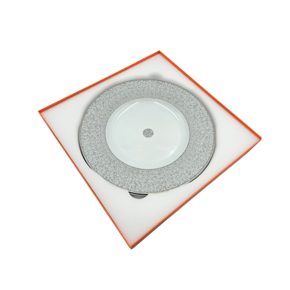 Mosaique Au 24 Platinum Presentation Plate Porcelaine