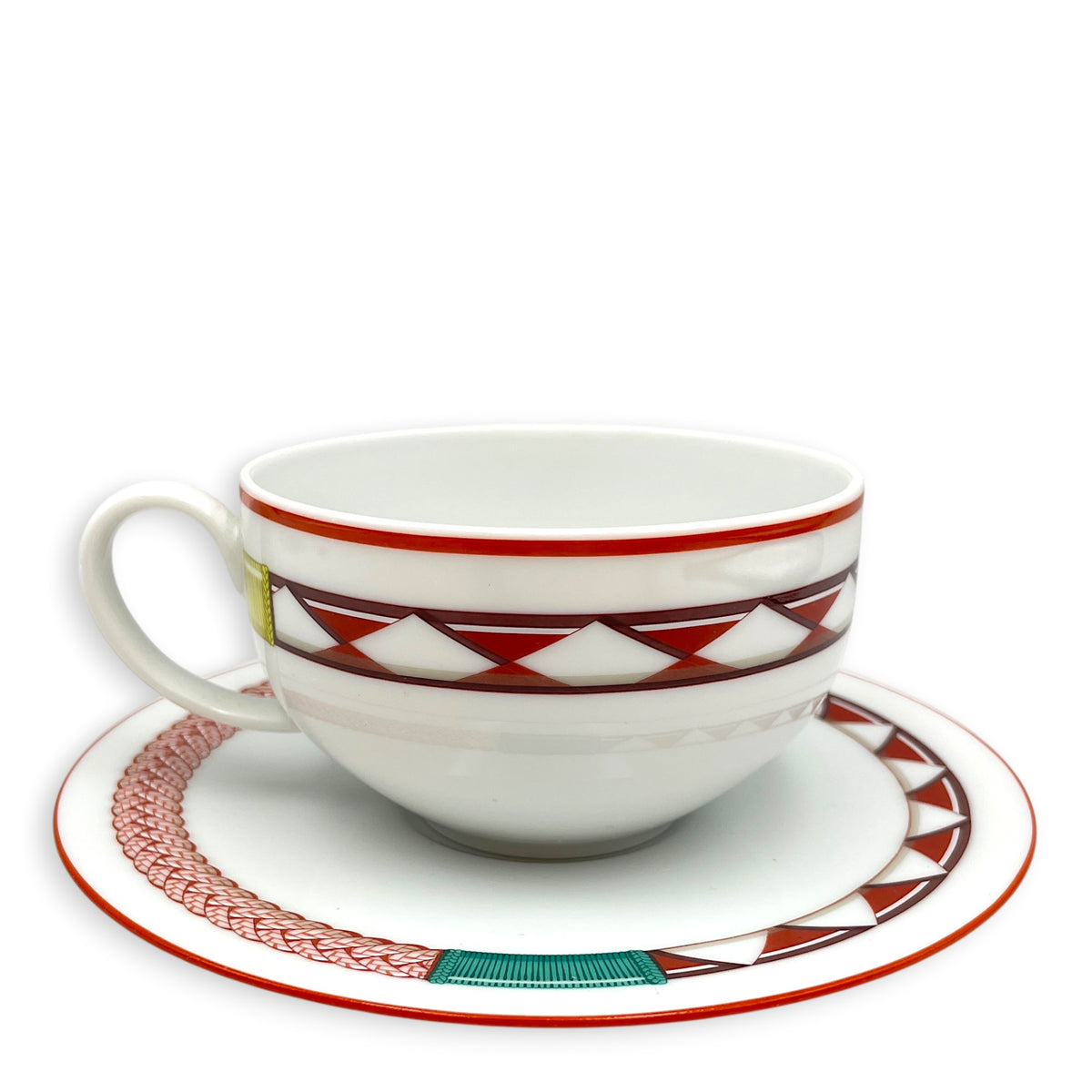 Tressage Equestres tea cup & saucer Multi-colour Porcelaine